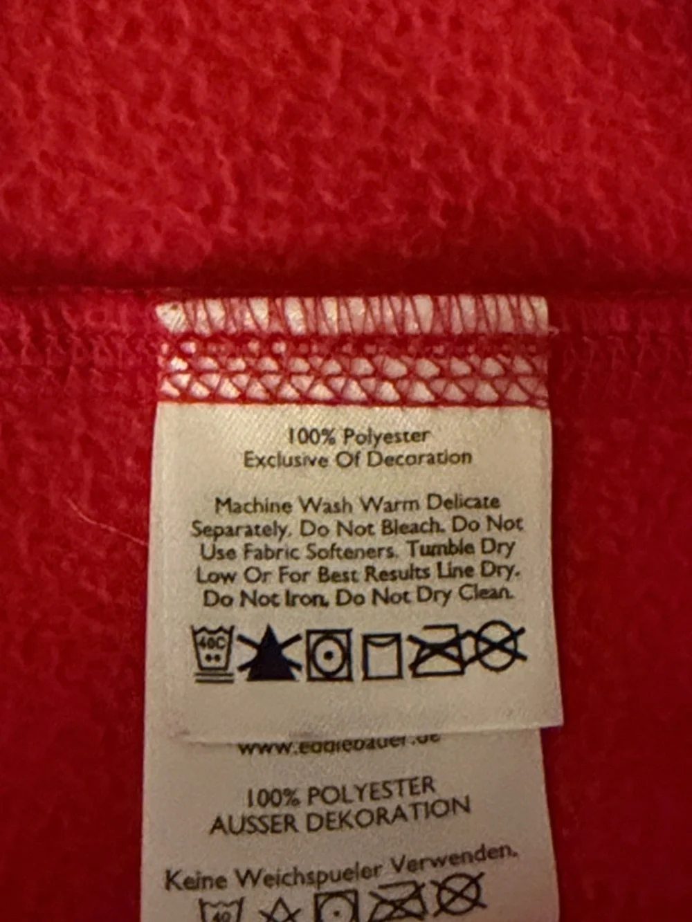 Eddie Bauer Womens Red Full-Zip Jacket Size L - Picture 6 of 6